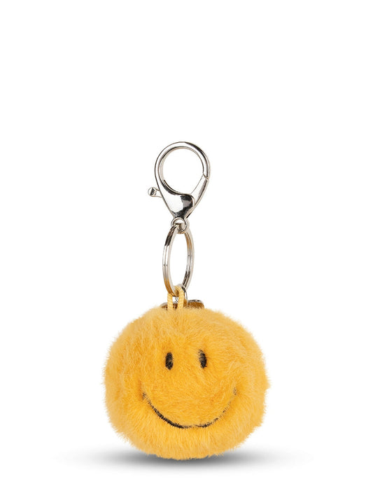 Smiley Keychain - Eco Fuzzy Yellow