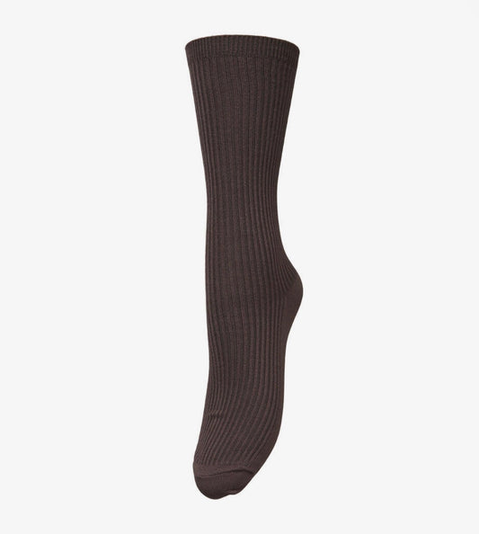 Telma Solid Sock: Hot Fudge Brown