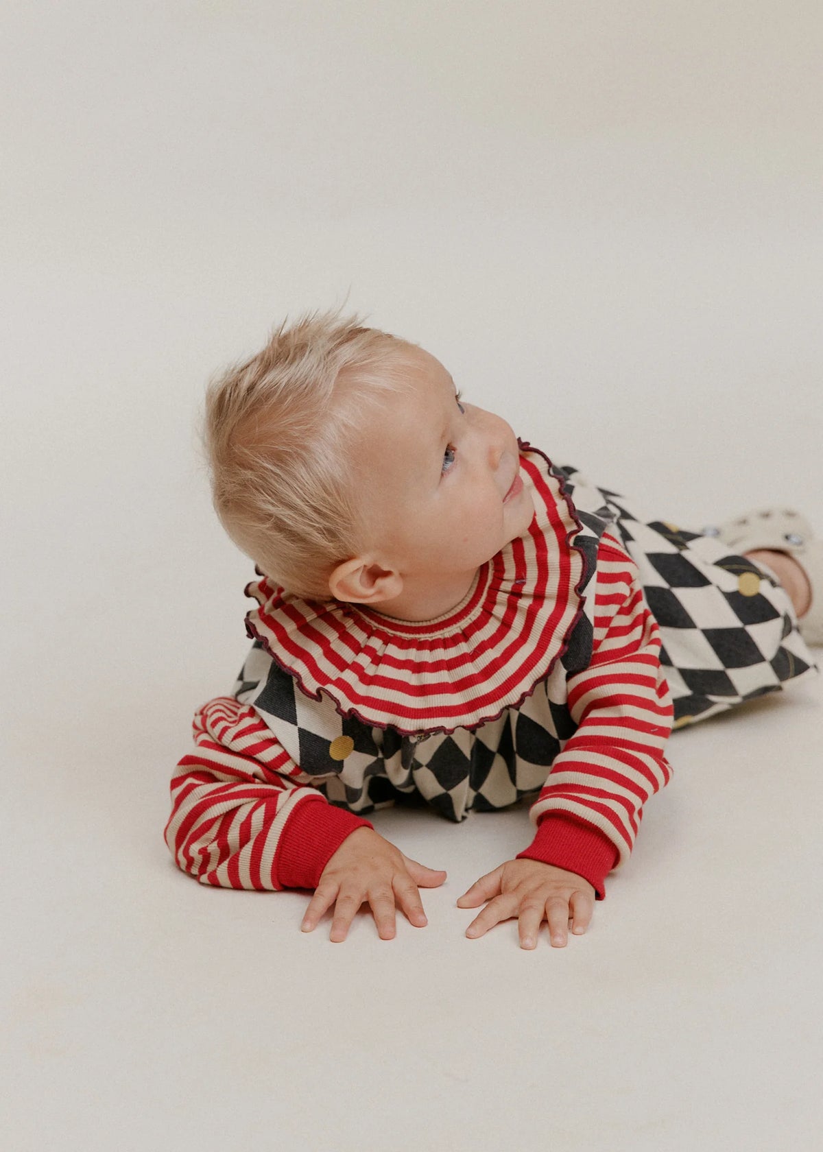 Bobbi Crimson Stripe Collar Bib