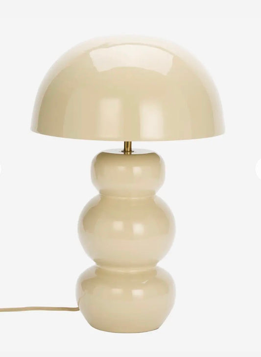 Enamel Table Lamp - Light Beige