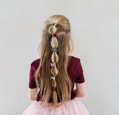 Christmas Mini Velvet Bow Ponies