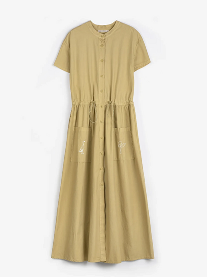 Round Collar Shirt Dress