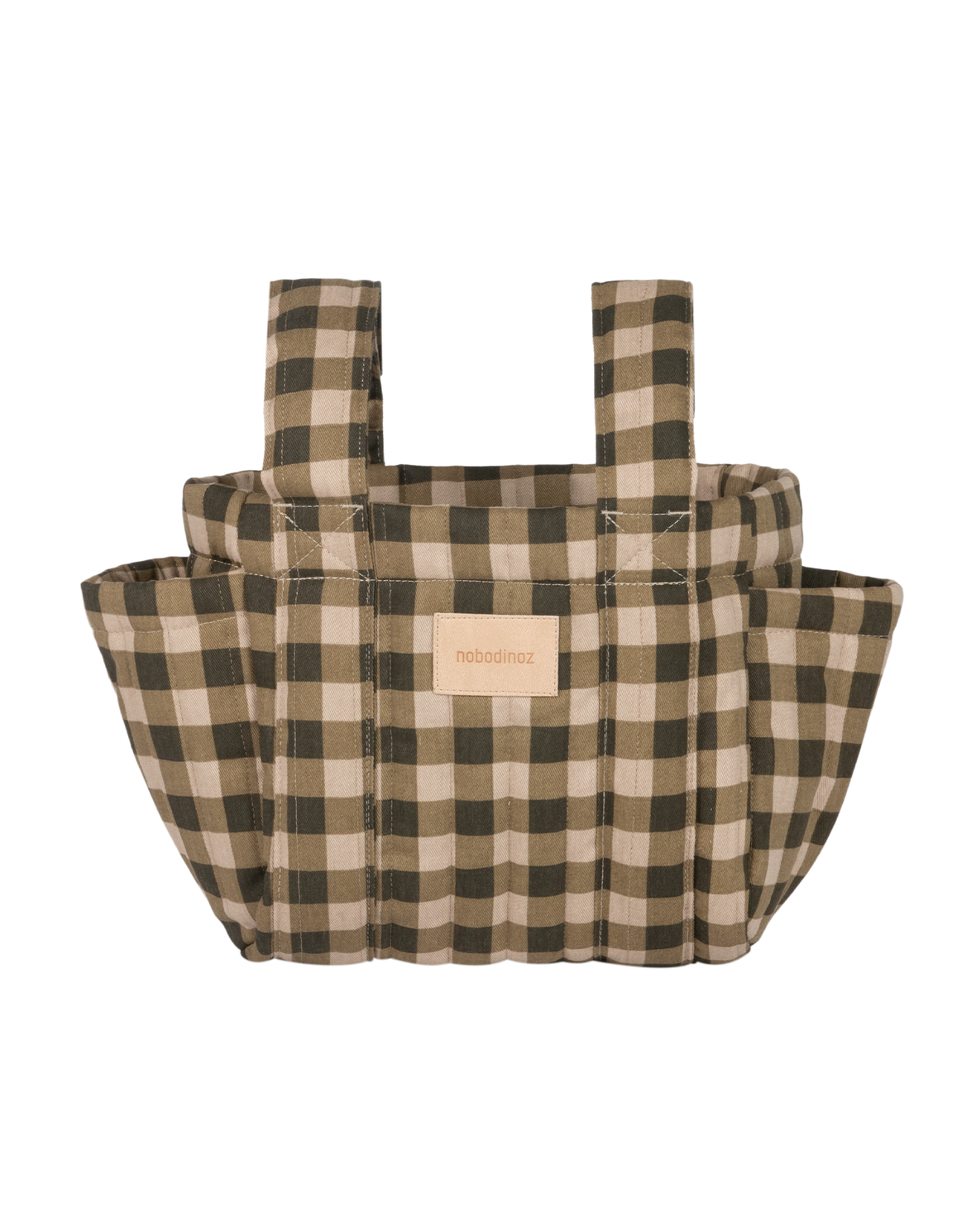 Hyde Park Stroller Organiser - Green Checks