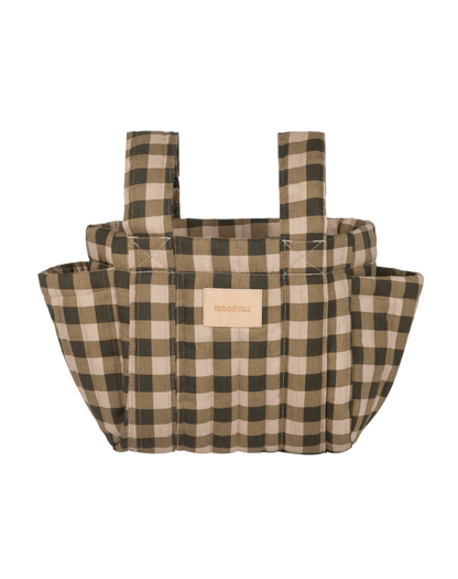 Hyde Park Stroller Organiser - Green Checks