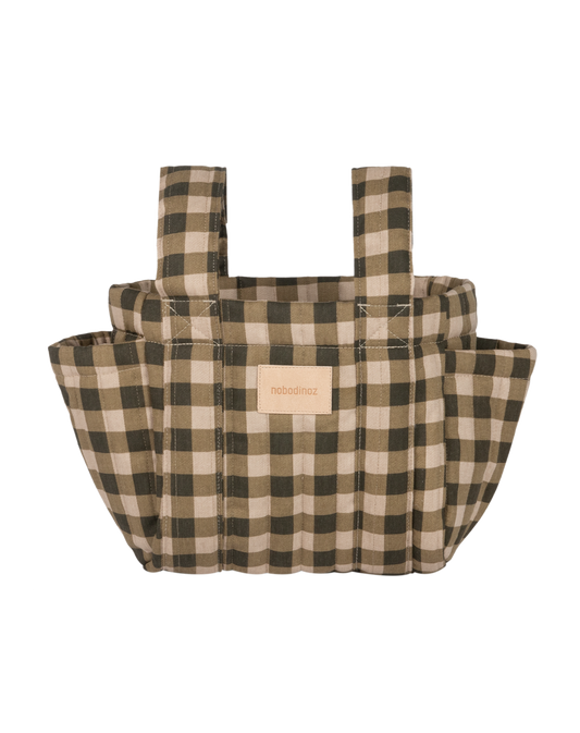 Hyde Park Stroller Organiser - Green Checks