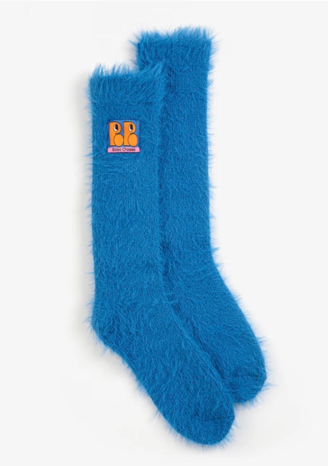 Kid’s Monster Long Socks Blue