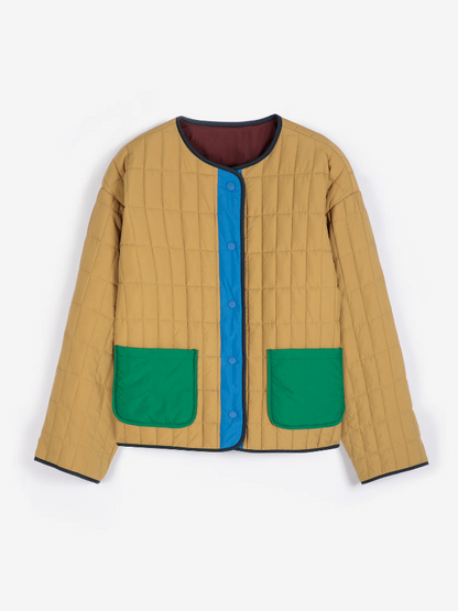 Colour-block Light Padded Reversable Jacket
