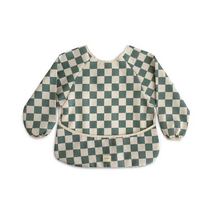 Long Sleeved Bib - Olive Check