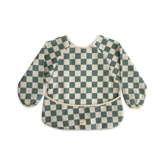 Long Sleeved Bib - Olive Check
