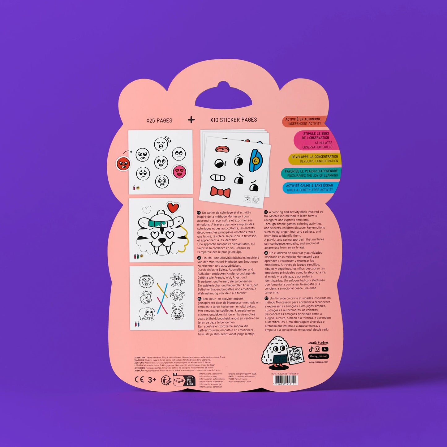 Montessori Sticker Book - Emotions