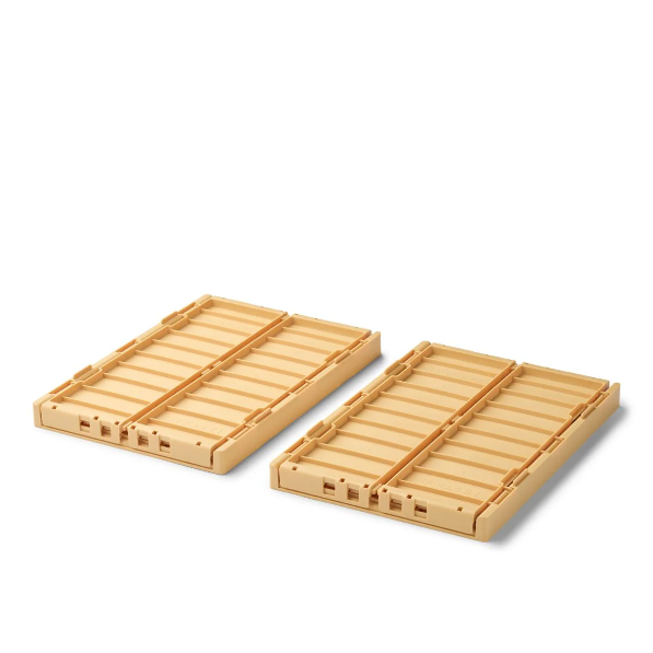 Weston Pack Of 2 Medium Storage Box - Lemon Yellow