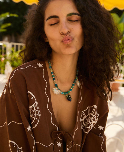 Embroidered Shell Top