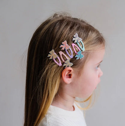 Sparkle Bow Mini Clic Clac Clips