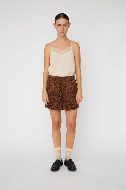 Animal Printed Silk Shorts