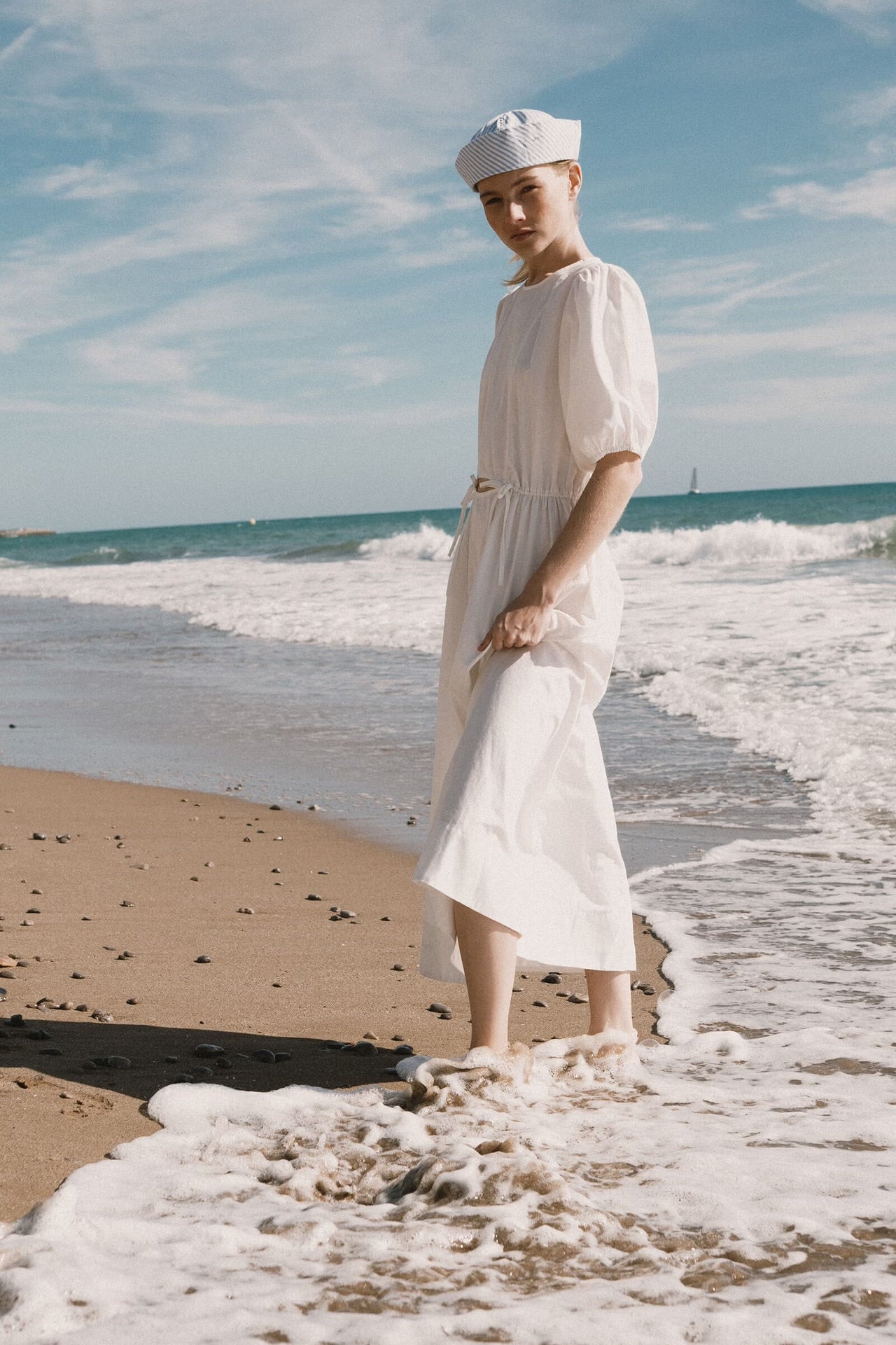 Puff Sleeve Midi Dress