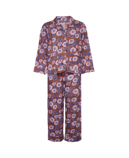 Nuit Pyjama Set - Brown Flowers