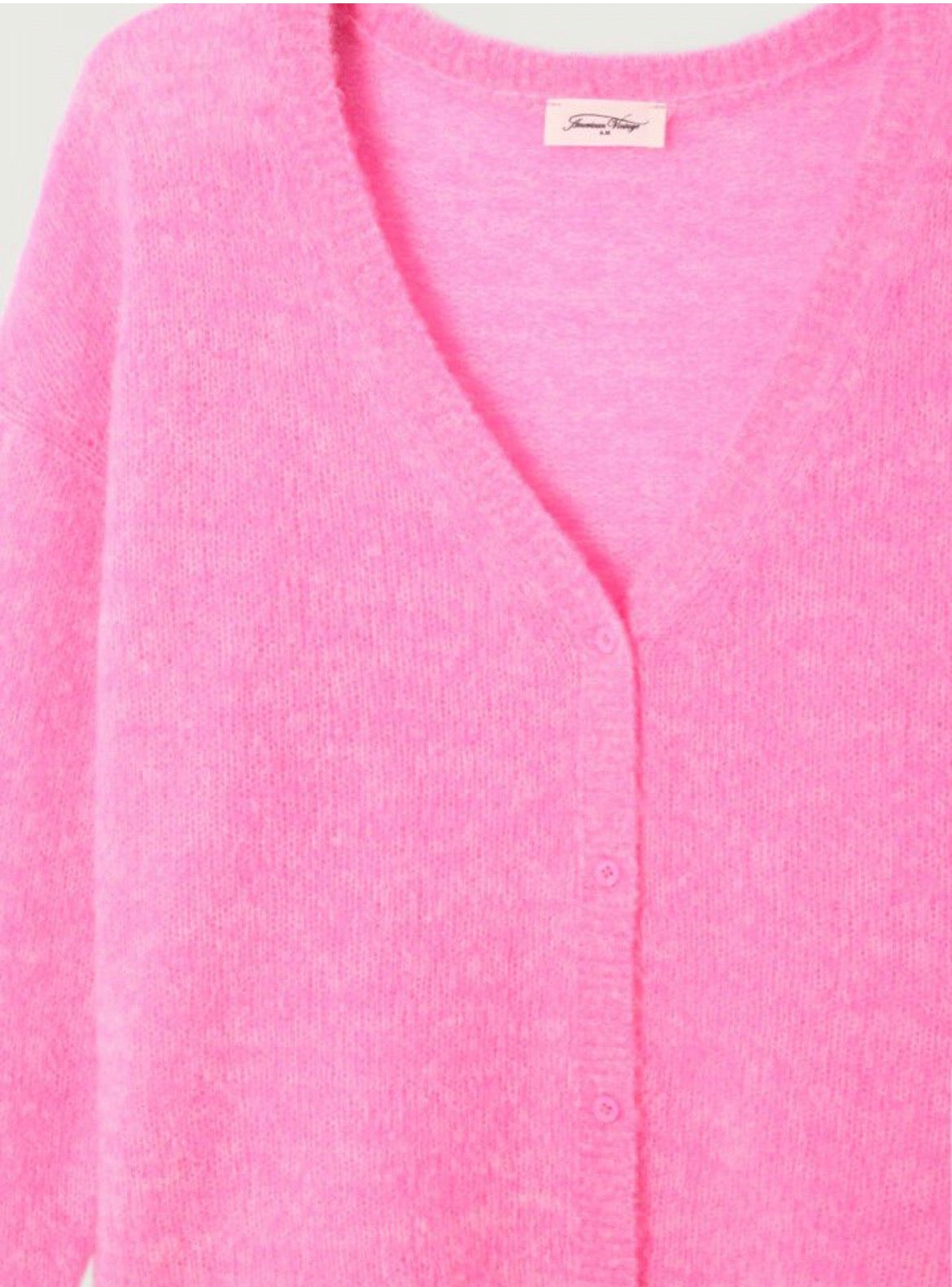 Nuggy V-Neck Cardigan- Fluro Petunia Melange