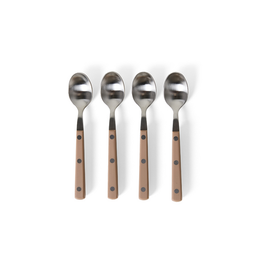 70s Cutlery: Tea Spoons, Set of 4 - Taupe
