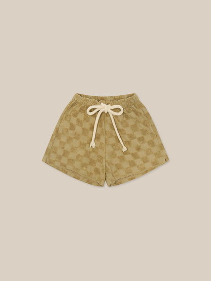 Dusky Checkerboard Terry Shorts