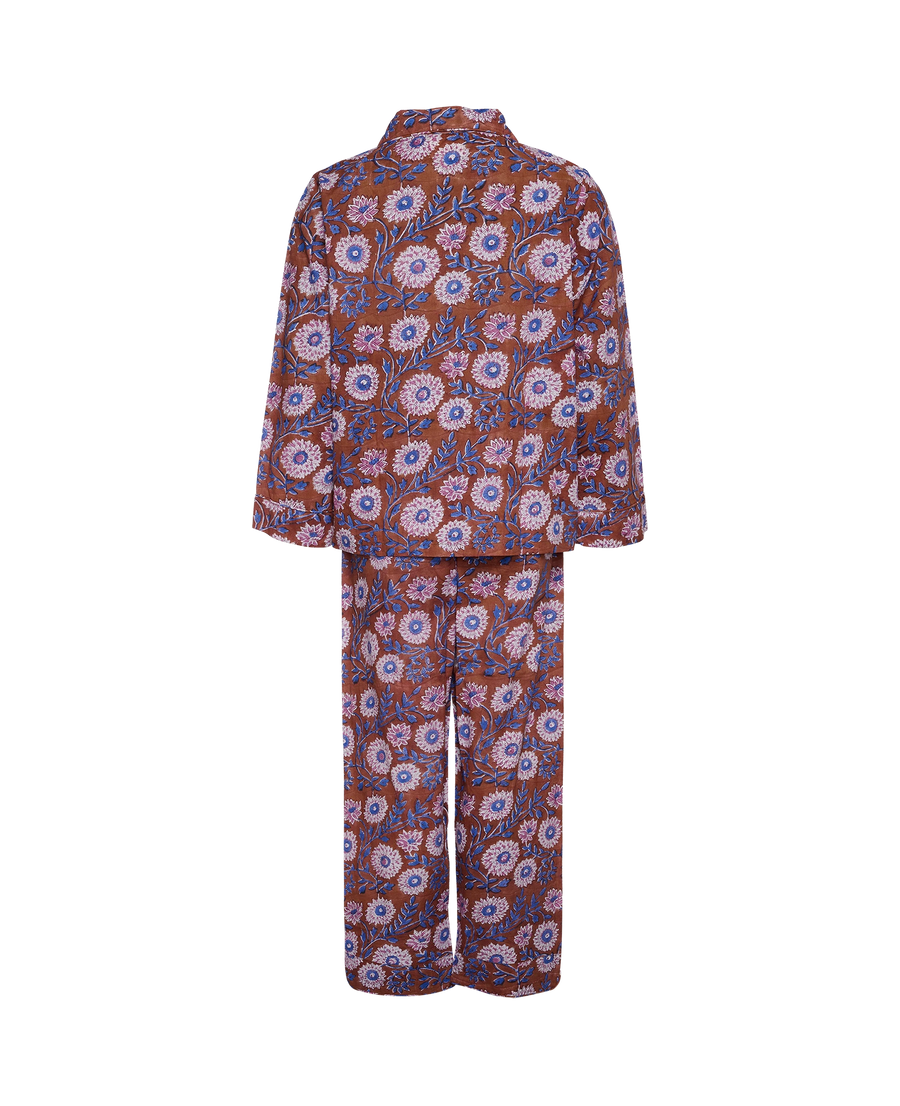 Nuit Pyjama Set - Brown Flowers