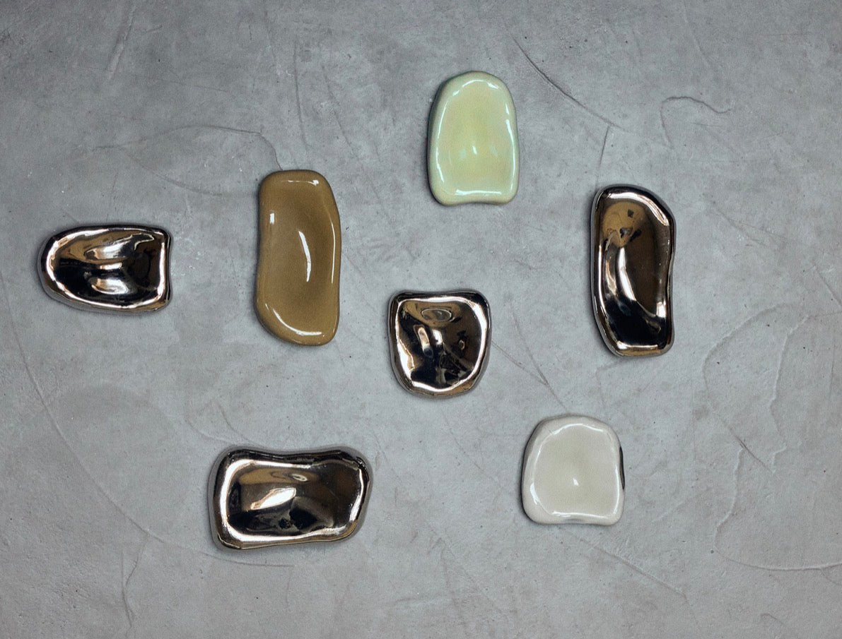 Glass Sculpture - Cream