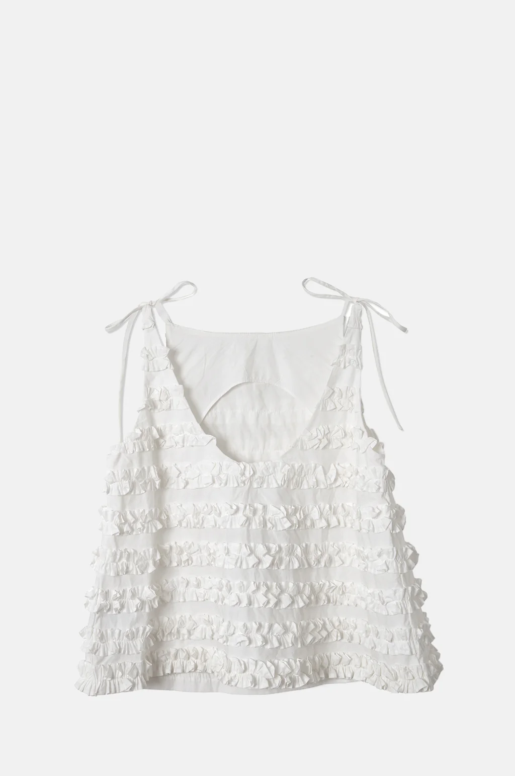 Leili Ruffle Cami - White