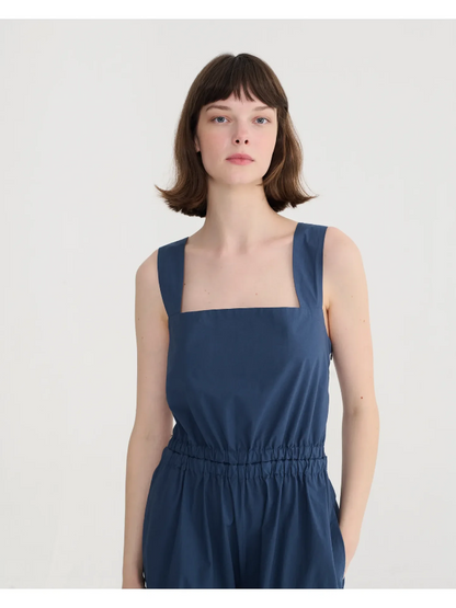 Textured Cotton Strap Overall