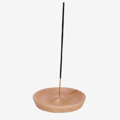 Round Marble Incense Holder - Rose