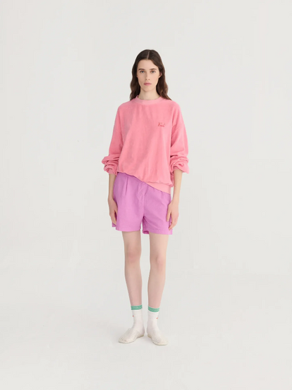 Pleated Seersucker Short