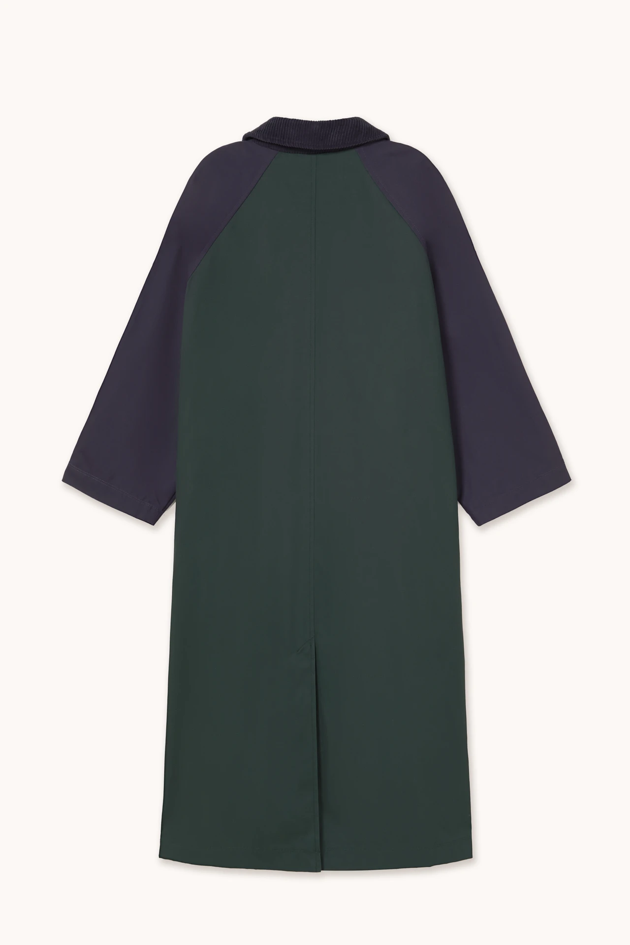 Colour Block Trench Bottle Green