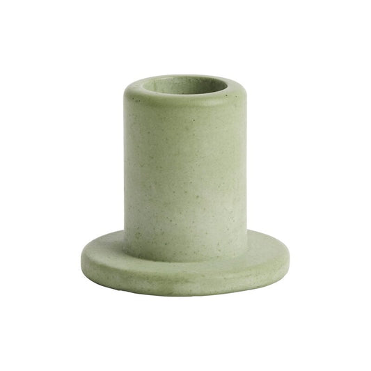 Tube Candle Holder Concrete Small - Dusty Green