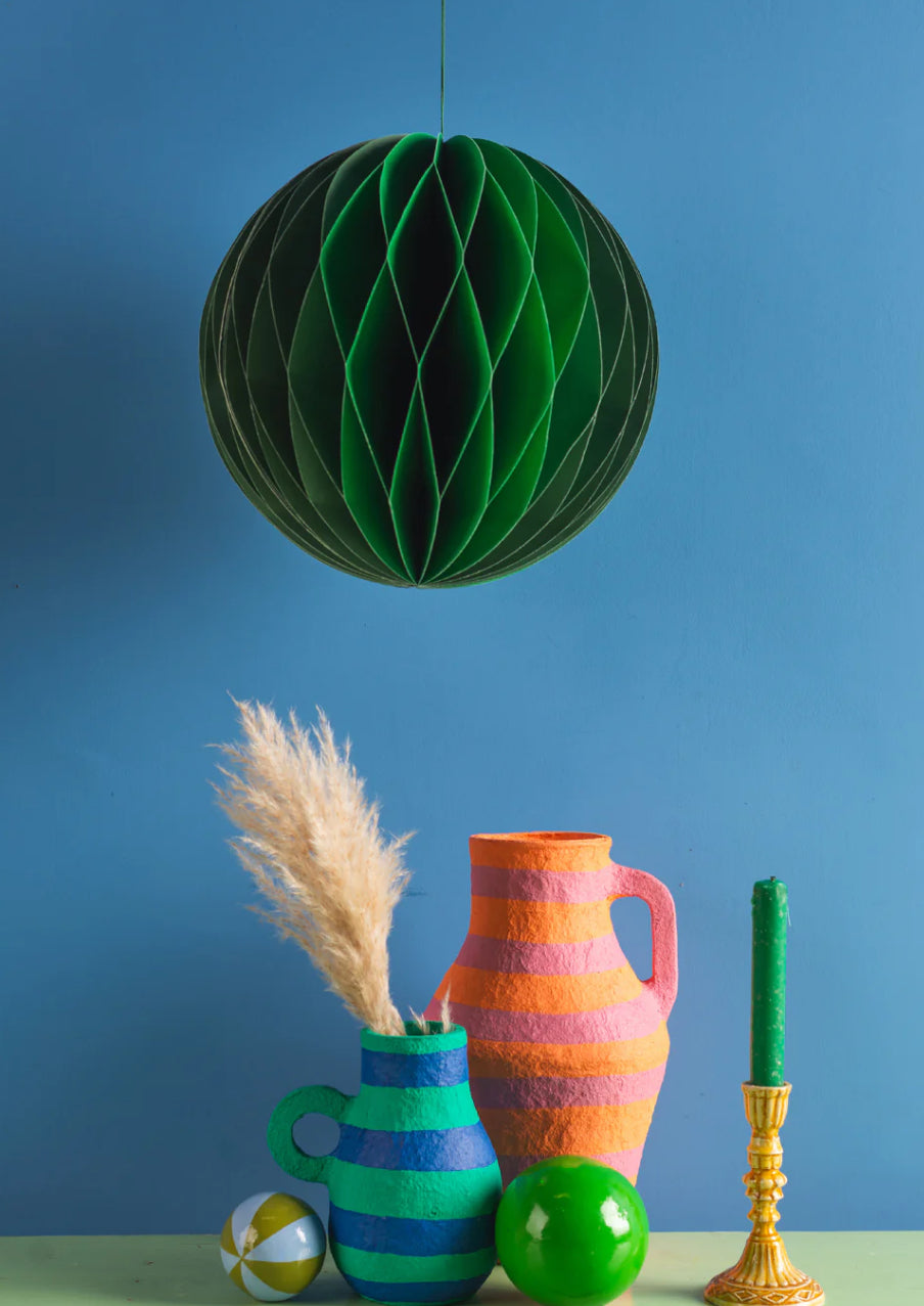 Honeycomb Paper Decoration - Green