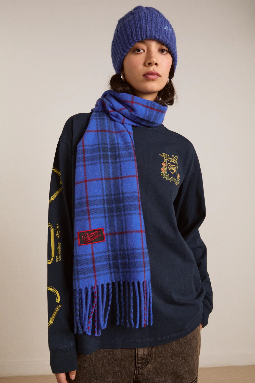 Wool Scarf - Tartan Check