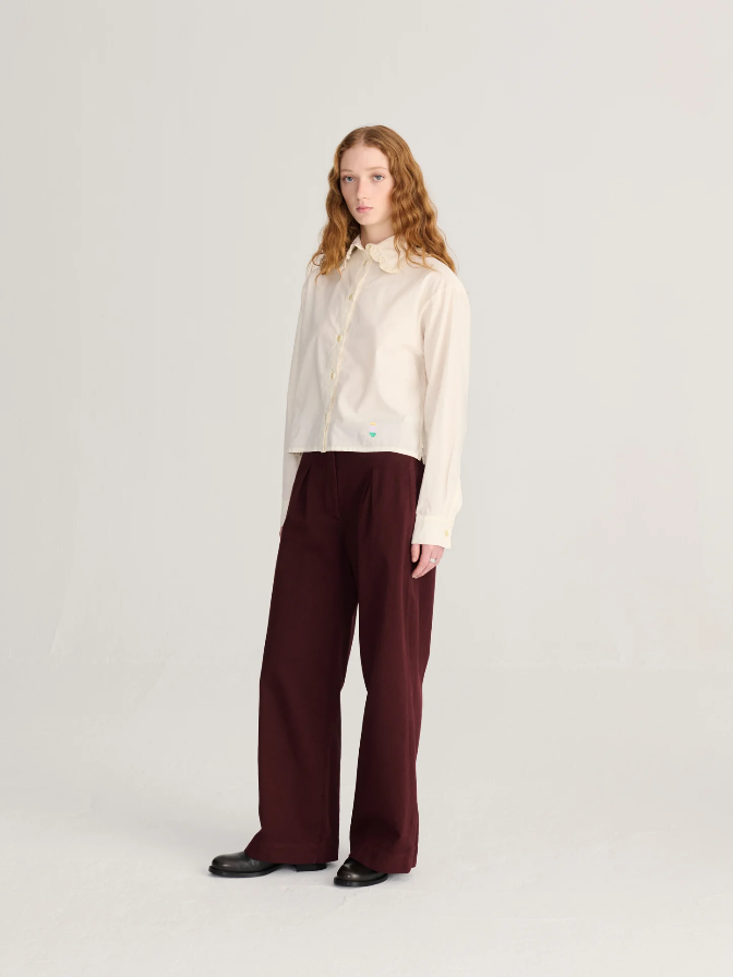 Lace Collar Poplin Shirt