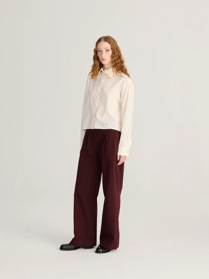 Lace Collar Poplin Shirt