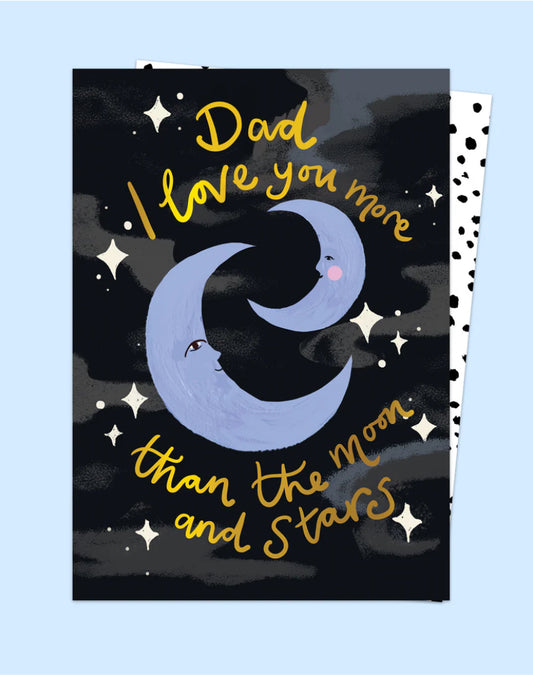 Dad Moon Stars Card