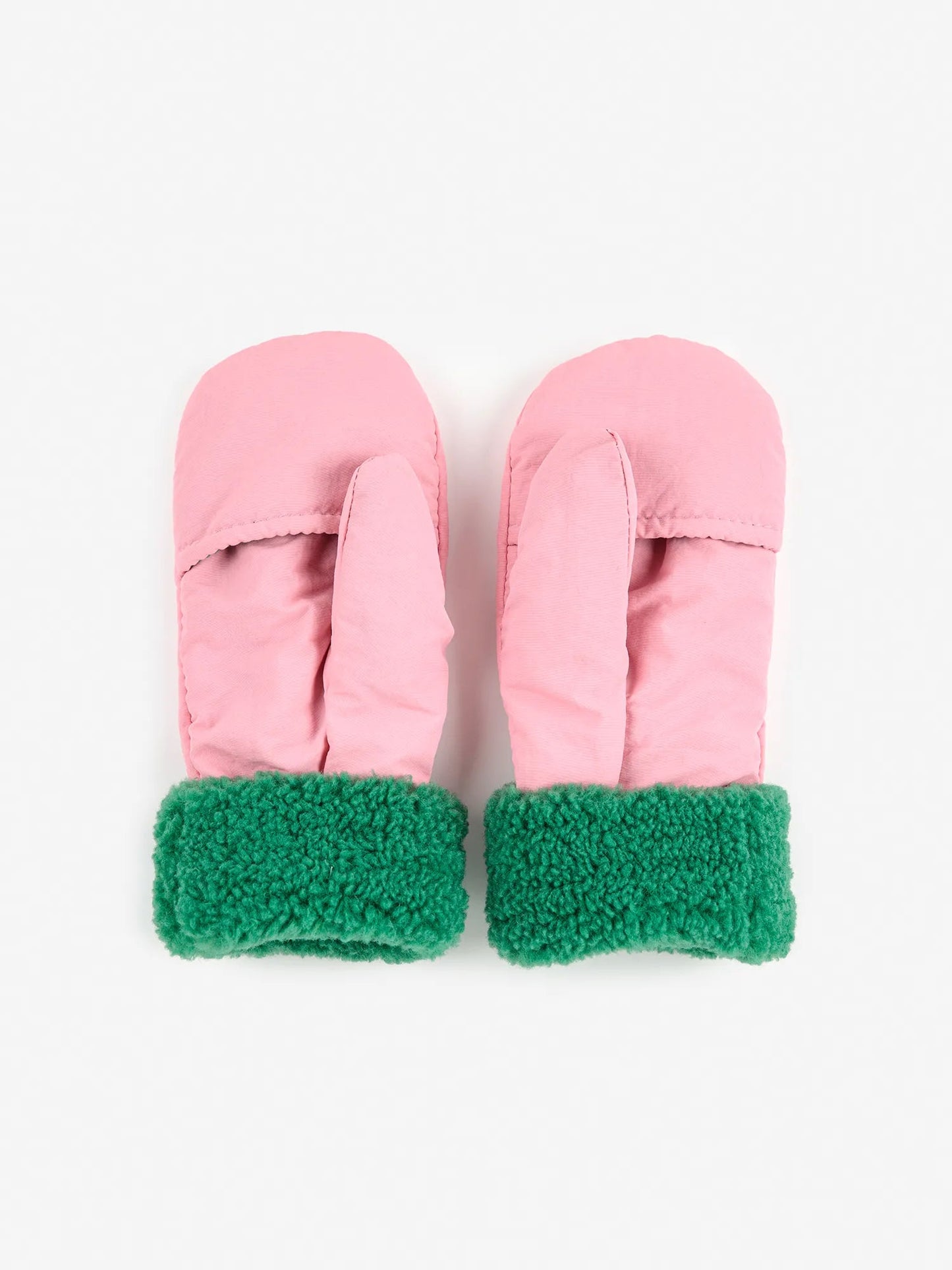 Bicolour Mittens - Pink/Green