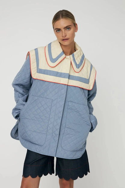 Oversized Quilted Sailor Coat
