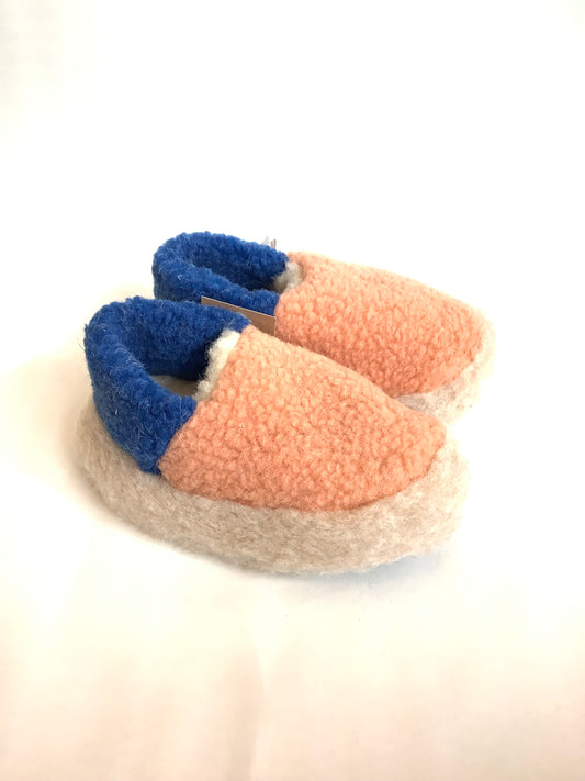 Wool Slippers Siberian - Colourblock Peach