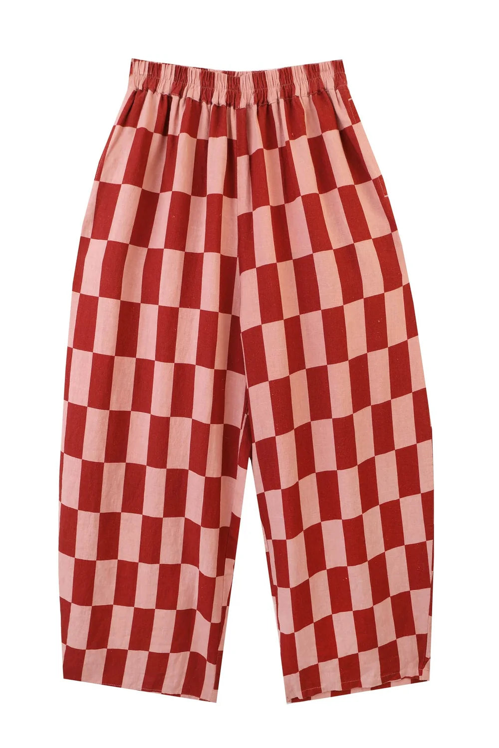 Graham Trouser Linen Printed - Brick