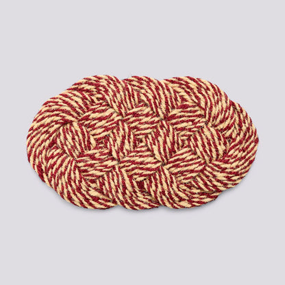 Coco Door Mat Swirl - Bordeaux and Off-white