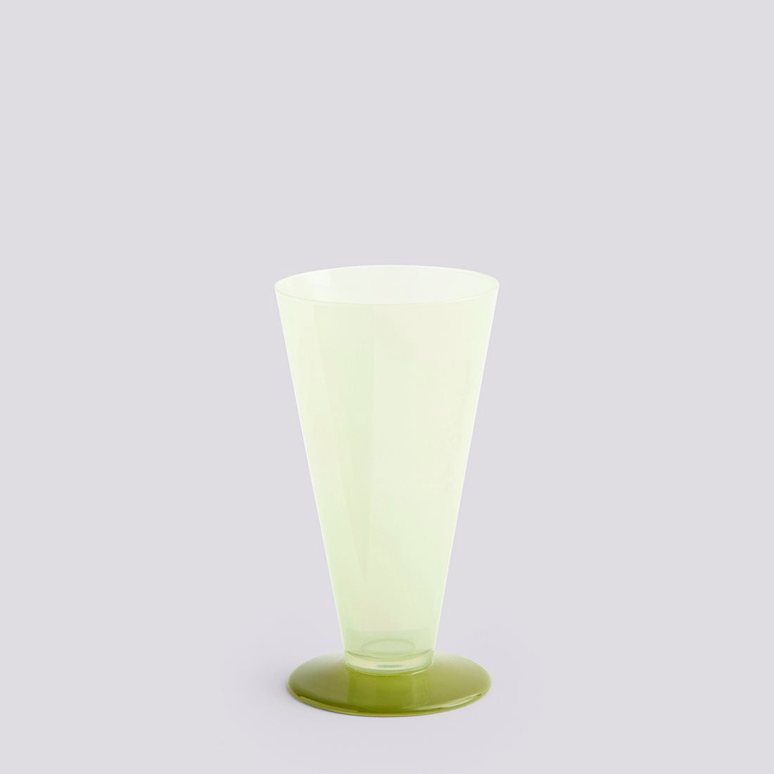Conical Vase - Small Light Green & Dark Lime