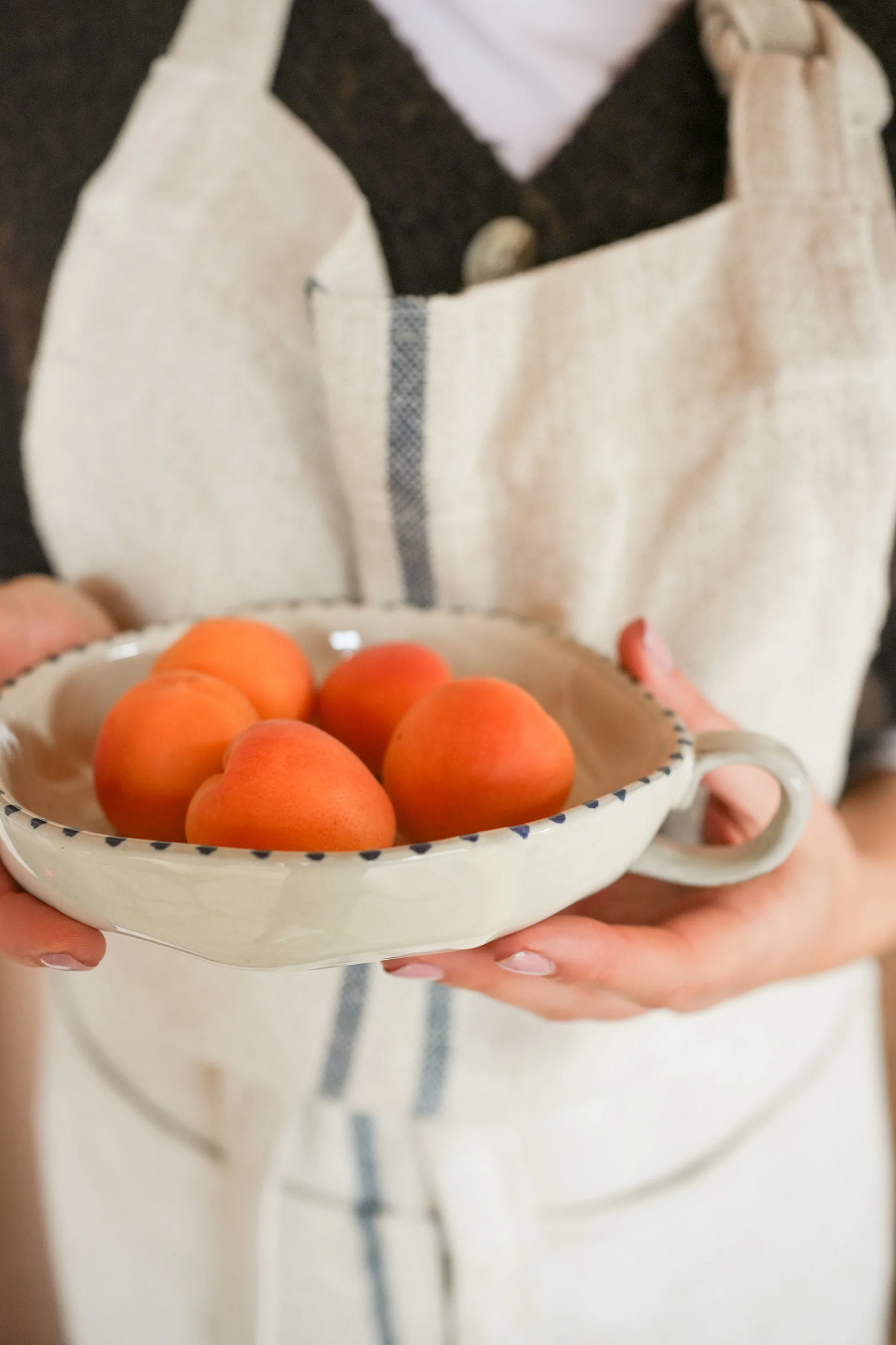 Hand painted Botanic Stripe Dish