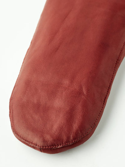 Tina Leather Mitten - Siena