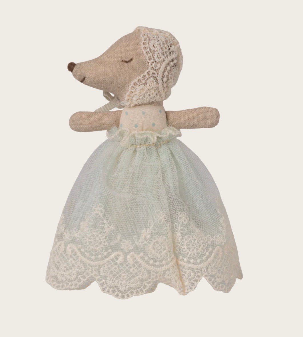 Baby Mouse in Gown - Mint