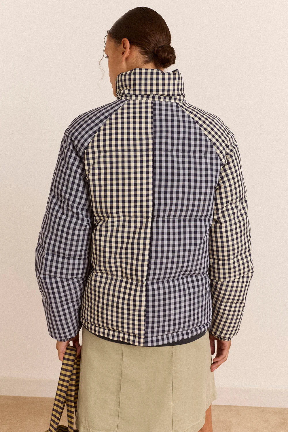 Reversible Opal Puffer - Mixed Gingham