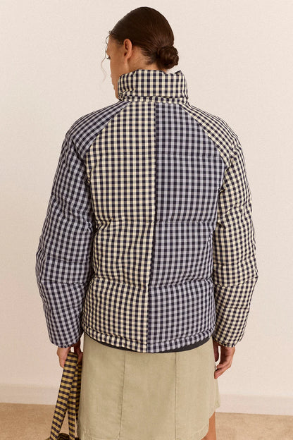 Reversible Opal Puffer - Mixed Gingham
