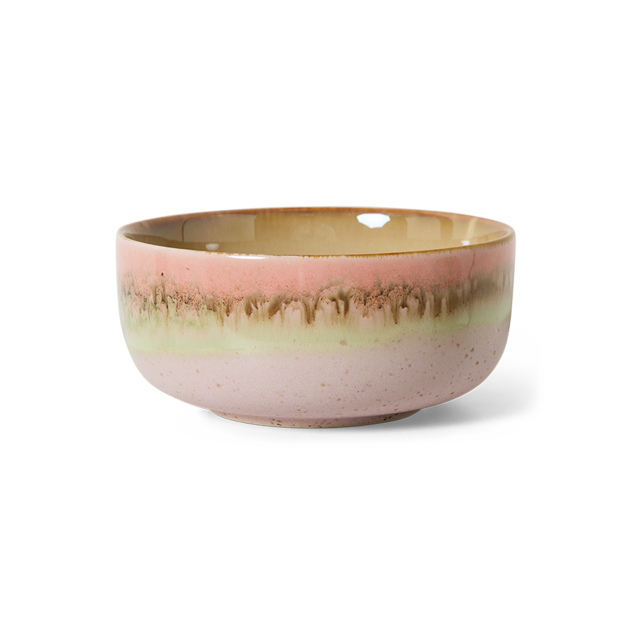 70’s Ceramic Dessert Bowl Glaze