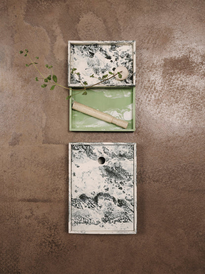 Mist box - Emerald off white