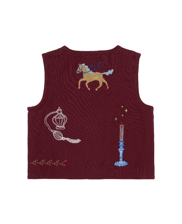 Ellie Mini Vest - Burgundy